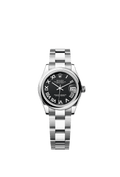 Rolex Datejust 31 Stainless Steel / Oyster / Black - Roman — Ref. 278240