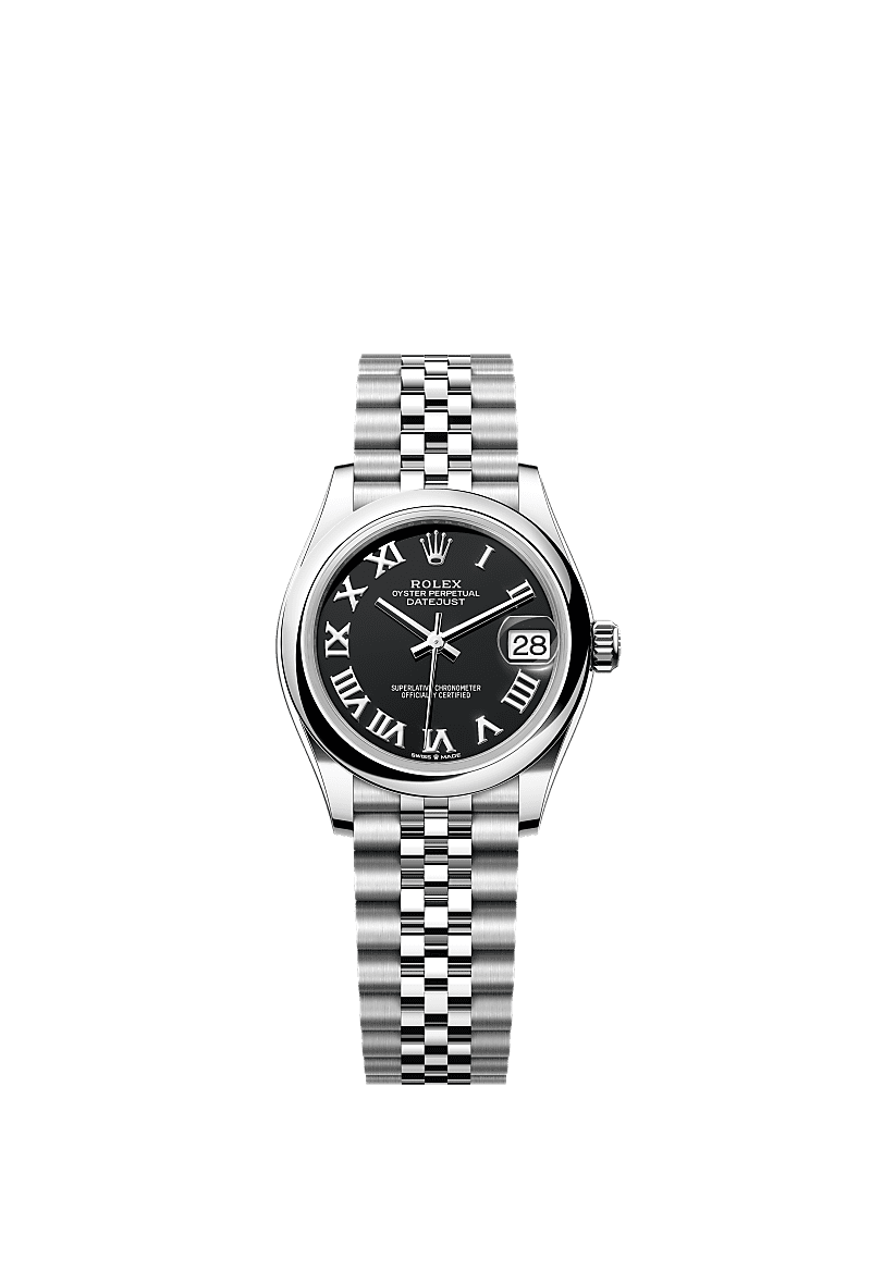 Rolex Datejust 31 Stainless Steel / Jubilee / Black - Roman — Ref. 278240