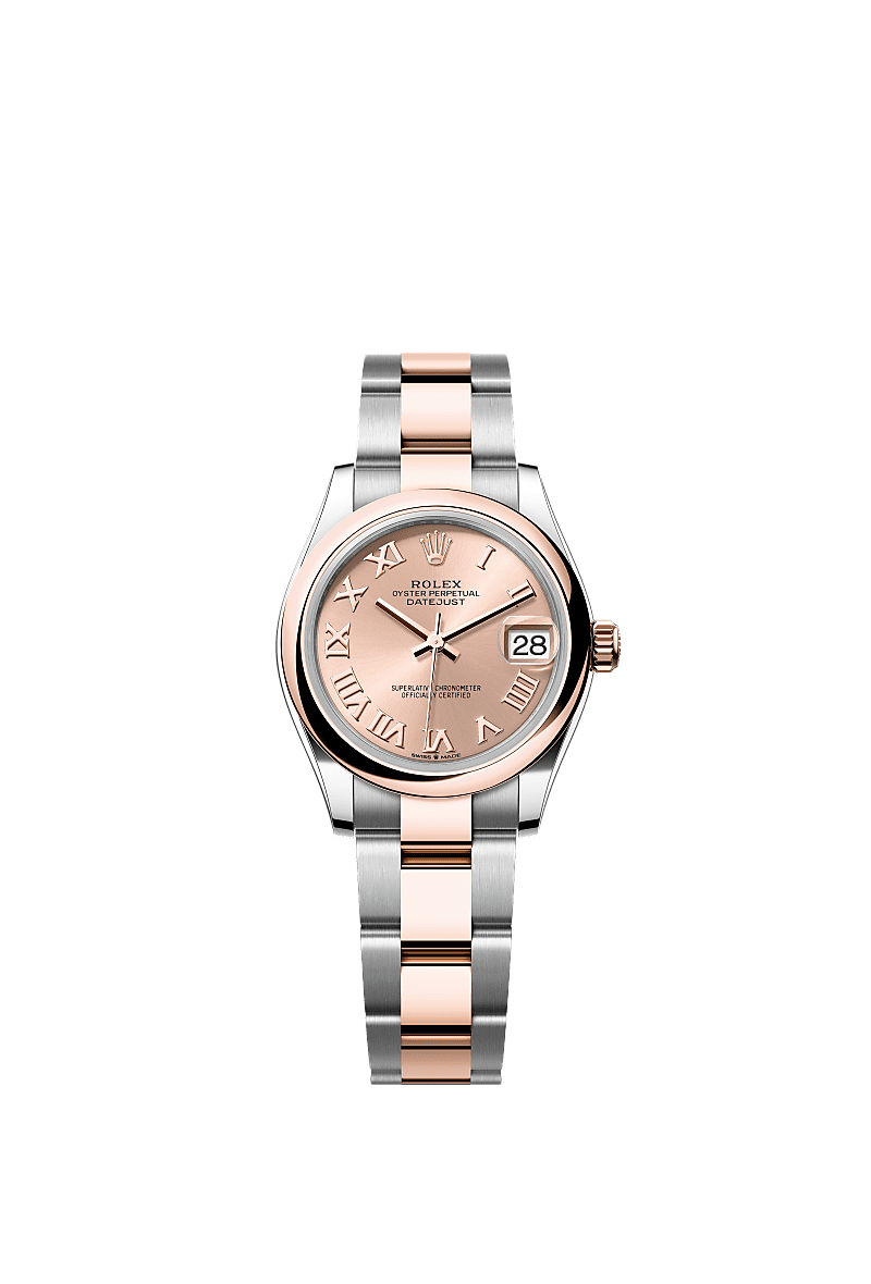 Rolex Datejust 31 Stainless Steel / Rose Gold / Domed / Rose - Roman / Oyster — Ref. 278241