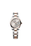 Rolex Datejust 31 Stainless Steel/ Rose Gold / Domed / Silver - Diamond / Oyster — Ref. 278241