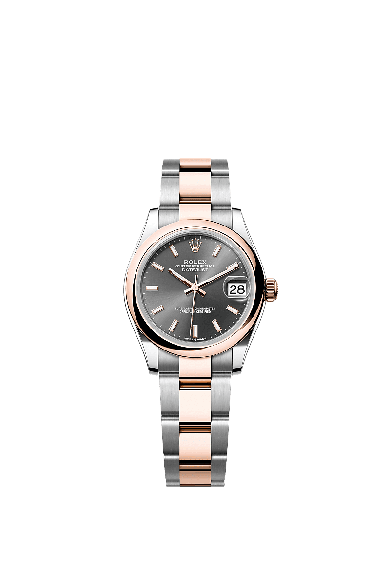 Rolex Datejust 31 Stainless Steel/ Rose Gold / Domed / Grey / Oyster — Ref. 278241
