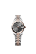 Rolex Datejust 31 Stainless Steel / Rose Gold / Domed / Grey / Jubilee — Ref. 278241