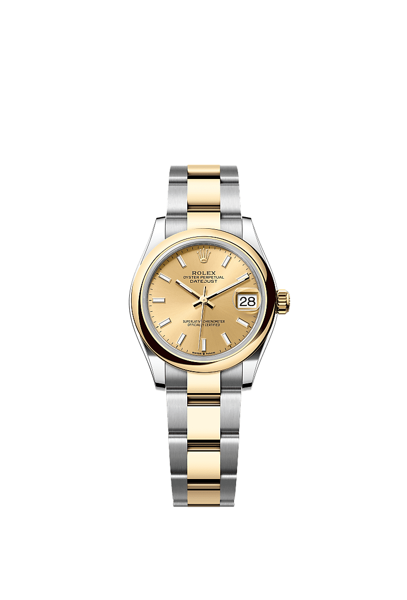 Rolex Datejust 31 Stainless Steel / Yellow Gold / Domed / Champagne / Oyster — Ref. 278243