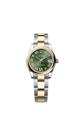 Rolex Datejust 31 Stainless Steel / Yellow Gold / Domed / Olive - Roman / Oyster — Ref. 278243