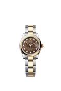 Rolex Datejust 31 Stainless Steel / Yellow Gold / Domed / Black MOP / Oyster — Ref. 278243