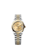Rolex Datejust 31 Stainless Steel/ Yellow Gold / Domed / Champagne - Diamond / Jubilee — Ref. 278243