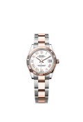 Rolex Datejust 31 Stainless Steel/ Rose Gold / Fluted / White - Roman / Oyster — Ref. 278271