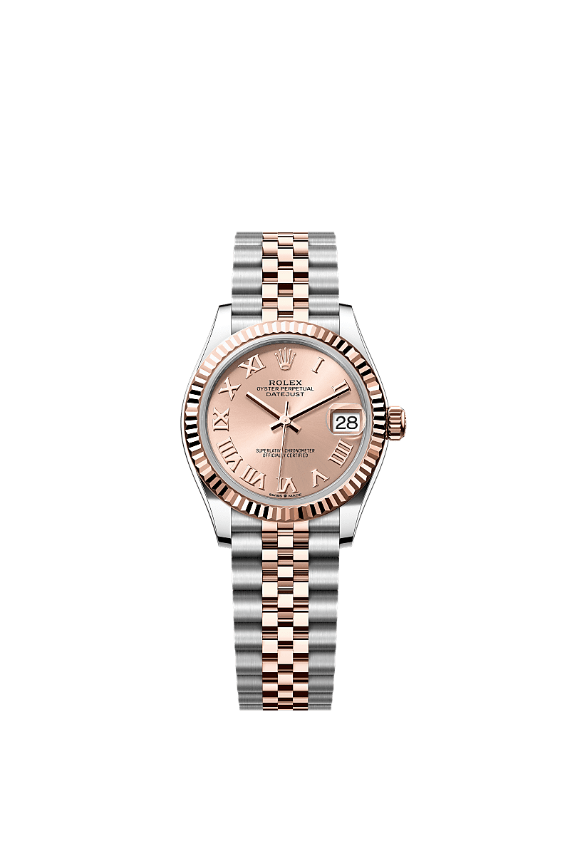 Rolex Datejust 31 Stainless Steel/ Rose Gold / Fluted / Rose - Roman / Jubilee — Ref. 278271