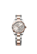 Rolex Datejust 31 Stainless Steel/ Rose Gold / Fluted / Silver - Diamond / Oyster — Ref. 278271