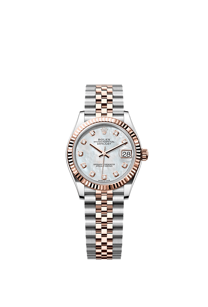 Rolex Datejust 31 MOP Dial/ Stainless Steel / Rose Gold / Fluted / Jubilee — Ref. 278271