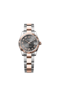 Rolex Datejust 31 Stainless Steel / Rose Gold / Fluted / Grey - Roman / Oyster — Ref. 278271