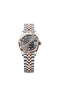 Rolex Datejust 31 Stainless Steel/ Rose Gold / Fluted / Grey - Roman / Jubilee — Ref. 278271