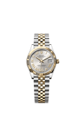 Rolex Datejust 31 Stainless Steel / Yellow Gold / Fluted / Silver - Roman / Jubilee — Ref. 278273