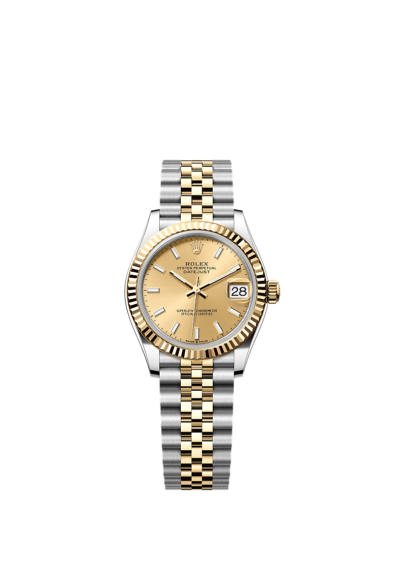 Rolex Datejust 31 Stainless Steel / Yellow Gold / Fluted / Champagne / Jubilee — Ref. 278273