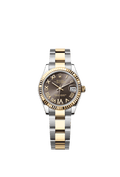 Rolex Datejust 31 Stainless Steel / Yellow Gold / Fluted / Grey - Roman / Oyster — Ref. 278273