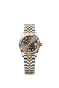Rolex Datejust 31 Stainless Steel / Yellow Gold / Fluted / Grey - Roman / Jubilee — Ref. 278273