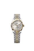Rolex Datejust 31 Stainless Steel / Yellow Gold / Fluted / Silver - Diamond / Jubilee — Ref. 278273