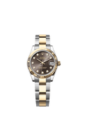 Rolex Datejust 31 Stainless Steel / Yellow Gold / Fluted / Grey - Diamond / Oyster — Ref. 278273