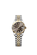 Rolex Datejust 31 Stainless Steel / Yellow Gold / Fluted / Grey - Diamond / Jubilee — Ref. 278273
