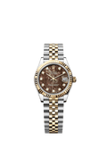 Rolex Datejust 31 Stainless Steel / Yellow Gold / Fluted / Black MOP / Jubilee — Ref. 278273