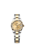 Rolex Datejust 31 Stainless Steel / Yellow Gold / Fluted / Champagne - Diamond / Oyster — Ref. 278273