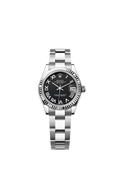 Rolex Datejust 31 Stainless Steel Fluted / Oyster / Black - Roman — Ref. 278274