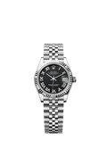 Rolex Datejust 31 Stainless Steel Fluted / Jubilee / Black - Roman — Ref. 278274