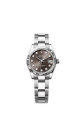 Rolex Datejust 31 Stainless Steel Fluted / Oyster / Grey - Diamonds — Ref. 278274