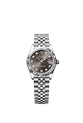 Rolex Datejust 31 Stainless Steel Fluted / Jubilee / Grey - Diamonds — Ref. 278274