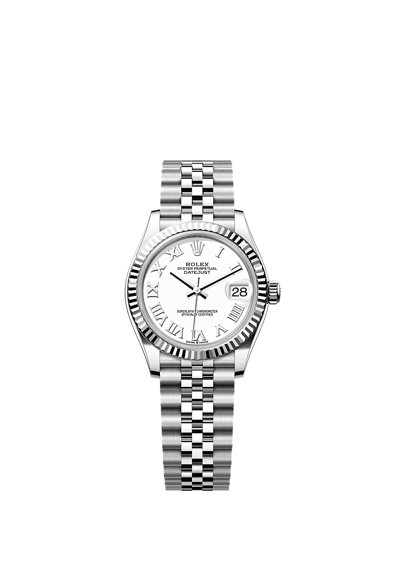 Rolex Datejust 31 Stainless Steel Fluted / Jubilee / White - Roman — Ref. 278274