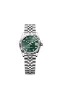 Rolex Datejust 31 Stainless Steel Fluted / Jubilee / Green — Ref. 278274