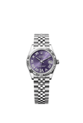Rolex Datejust 31 Stainless Steel Fluted / Jubilee / Aubergine - Roman — Ref. 278274