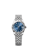 Rolex Datejust 31 Stainless Steel / Fluted / Blue - Roman / Jubilee — Ref. 278274