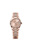 Rolex Datejust 31 Rose Gold / Fluted / Rose - Diamond / President — Ref. 278275