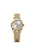 Rolex Datejust 31 Yellow Gold / Fluted / Silver - Roman / President — Ref. 278278