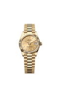 Rolex Datejust 31 Yellow Gold / Fluted / Champagne / President — Ref. 278278