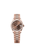 Rolex - Datejust 31 Rose Gold / Diamond / Chocolate - Roman / President — Ref. 278285RBR