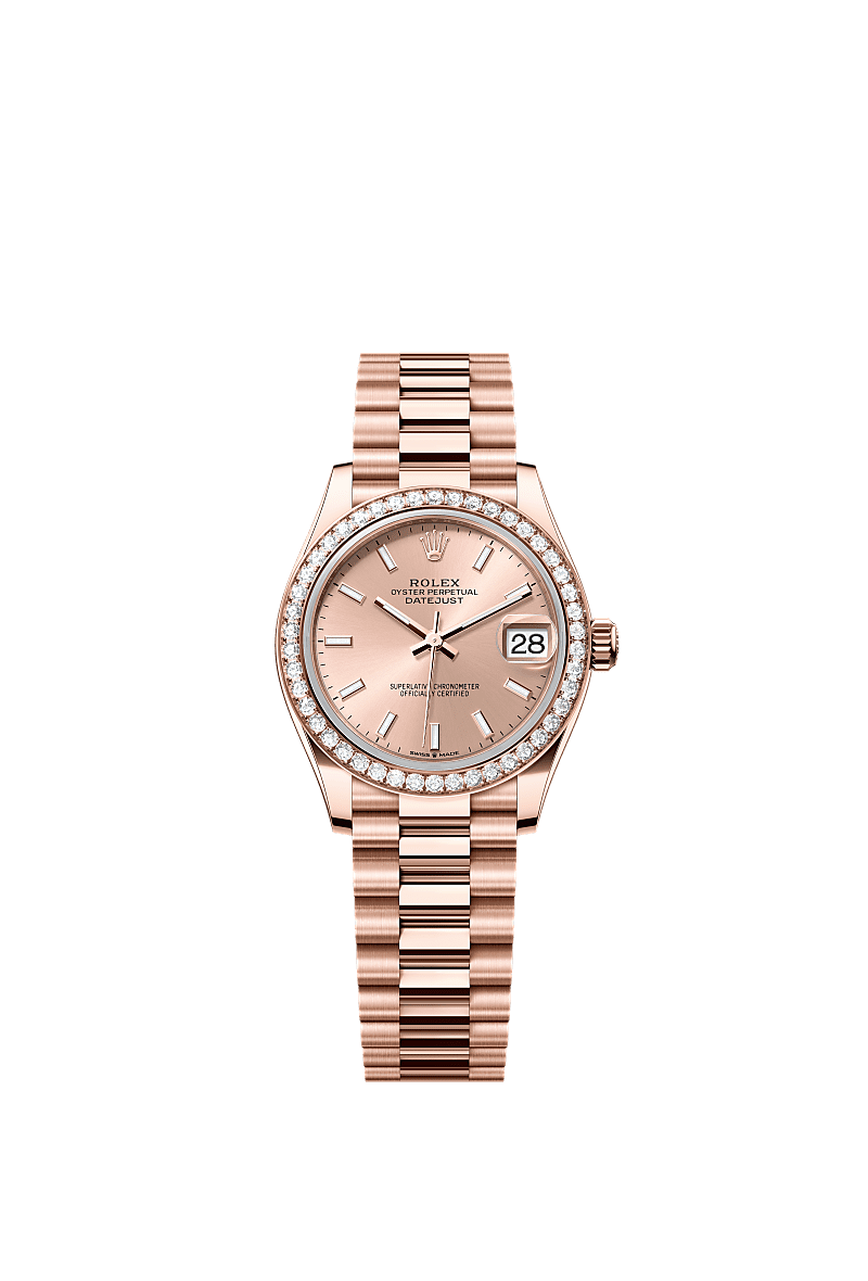 Rolex - Datejust 31 Rose Gold / Diamond / Rose / President — Ref. 278285RBR