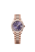 Rolex - Datejust 31 Rose Gold / Diamond / Aubergine - Roman / President — Ref. 278285RBR