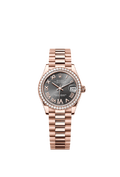 Rolex - Datejust 31 Rose Gold / Diamond / Grey - Roman / President — Ref. 278285RBR