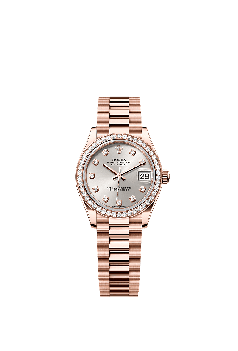 Rolex - Datejust 31 Rose Gold / Diamond / Silver - Diamond / President — Ref. 278285RBR