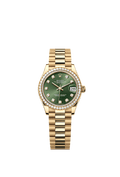 Rolex - Datejust 31 Yellow Gold / Diamond / Olive - Diamond / President — Ref. 278288RBR