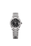 Rolex - Datejust 31 White Gold Diamond / Black - Roman — Ref. 278289RBR