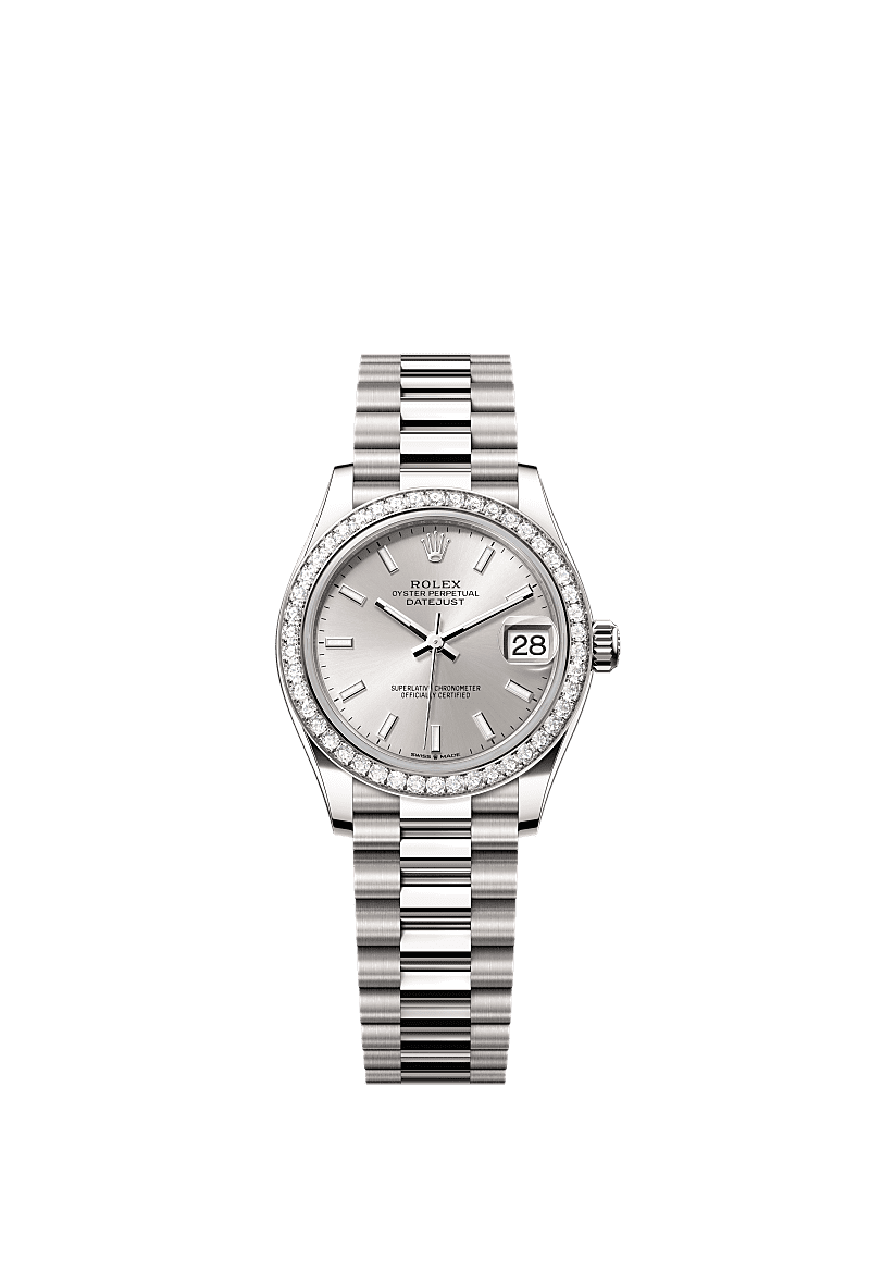 Rolex - Datejust 31 White Gold Diamond / Silver — Ref. 278289RBR