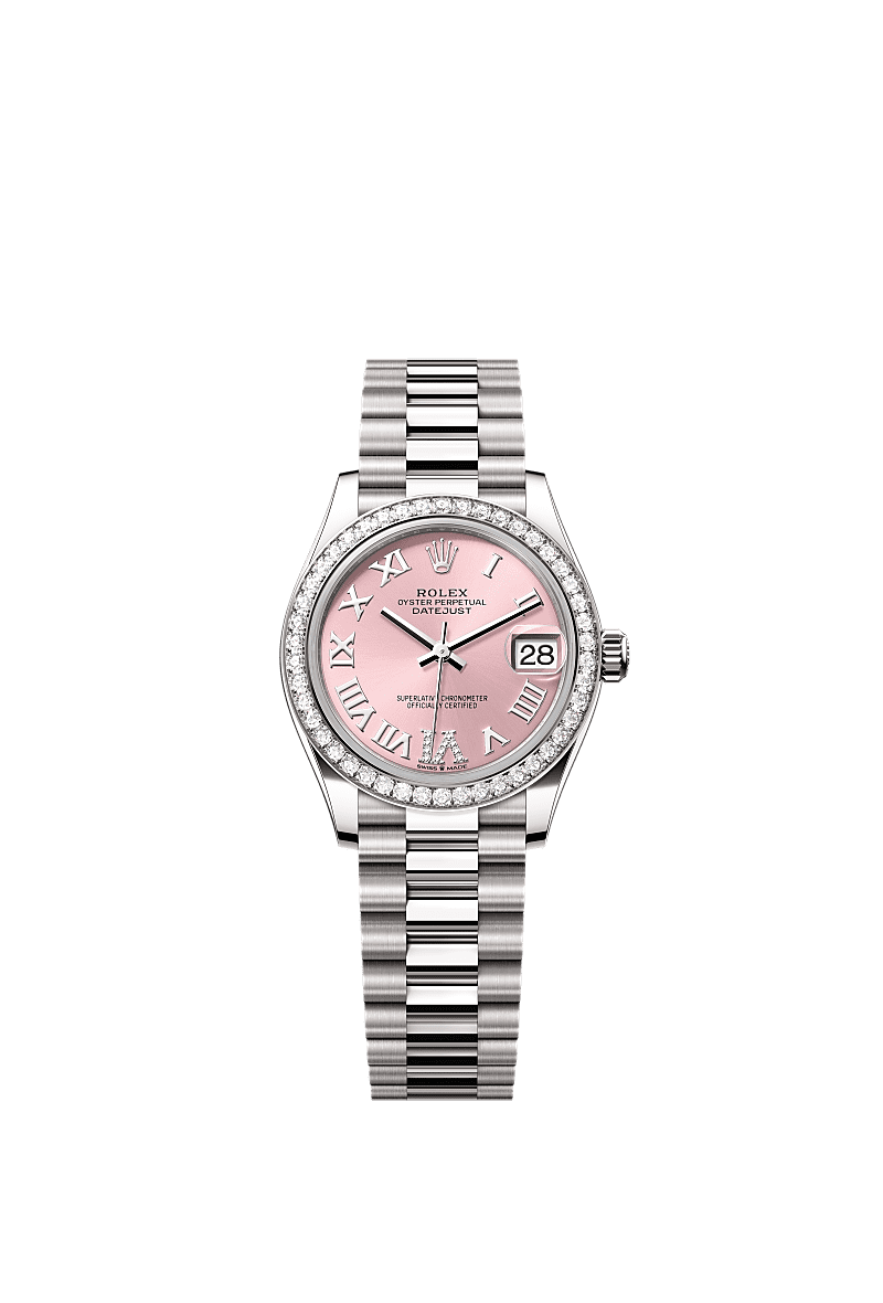 Rolex Datejust 31 White Gold - Pink / Diamond-set / President — Ref. 278289RBR
