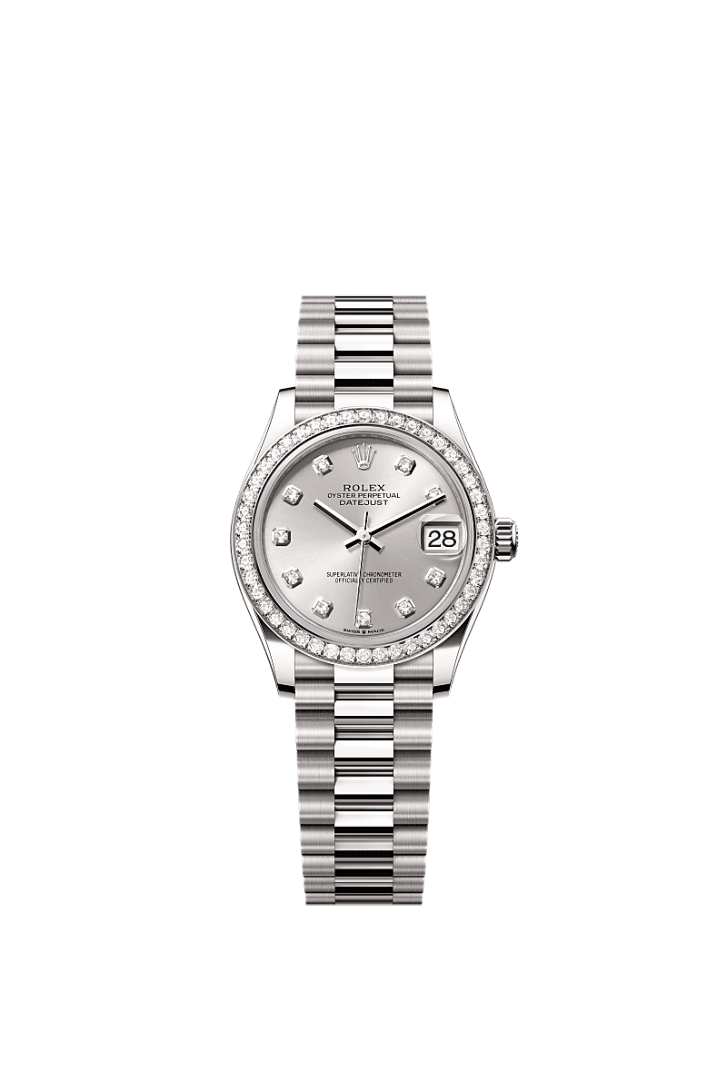 Rolex - Datejust 31 White Gold Diamond / Silver - Diamond — Ref. 278289RBR