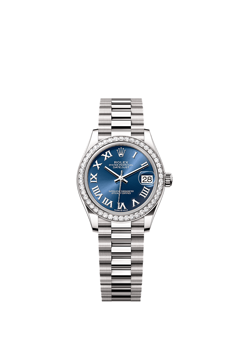 Rolex Datejust 31 White Gold / Diamond / Blue - Roman — Ref. 278289RBR