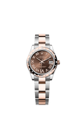 Rolex - Datejust 31 Stainless Steel/ Rose Gold / Domed - Diamond / Chocolate - Roman / Oyster — Ref. 278341RBR