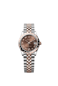 Rolex - Datejust 31 Stainless Steel/ Rose Gold / Domed - Diamond / Chocolate - Roman / Jubilee — Ref. 278341RBR