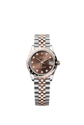 Rolex - Datejust 31 Stainless Steel/ Rose Gold / Domed - Diamond / Chocolate - Diamond / Jubilee — Ref. 278341RBR